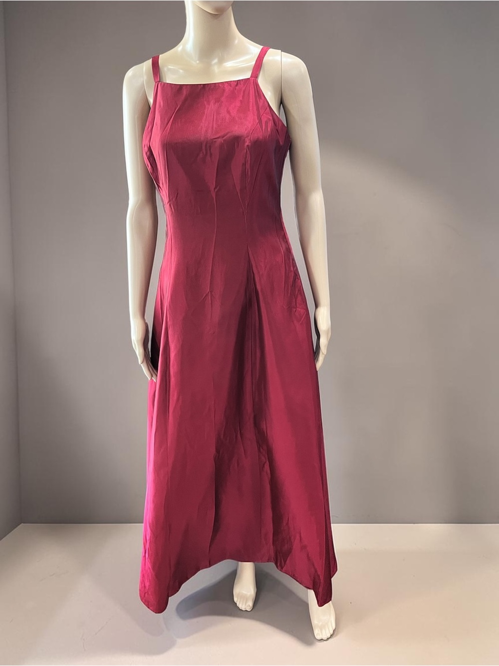 Vintage 90s Roberta wine red Formal Evening Dress Prom Cocktail Gown 9/10
